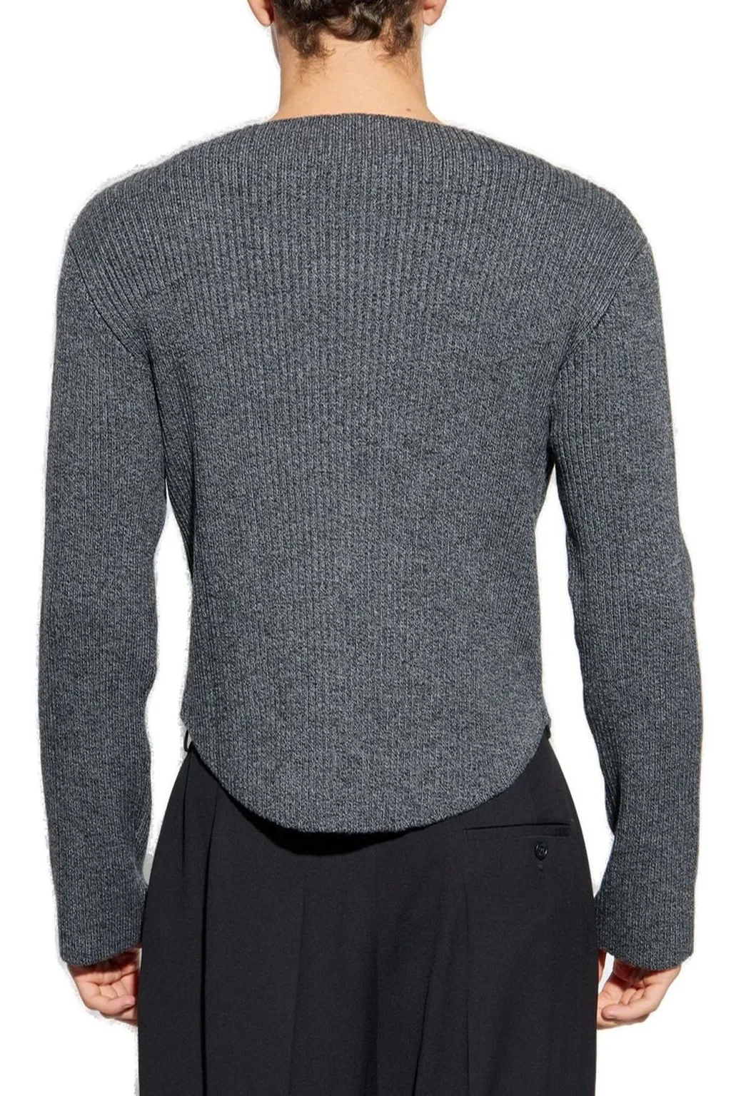 CourrÈGes Ribbed-Knit Boatneck Jumper