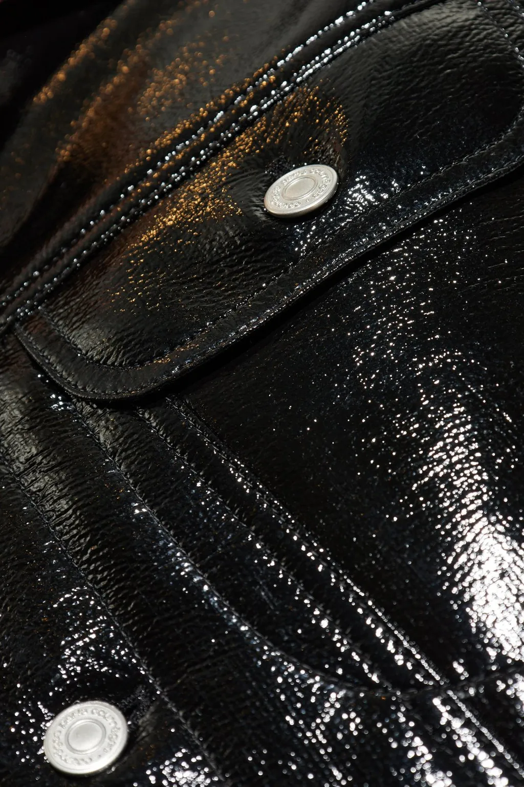 CourrÈGes High-Shine Trucker Jacket