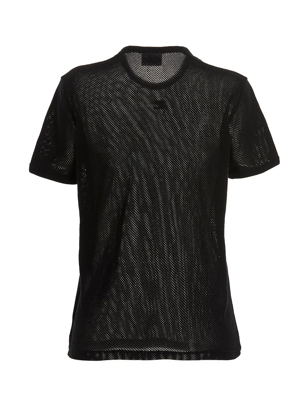 CourrÈGes Logo Patch Mesh T-Shirt