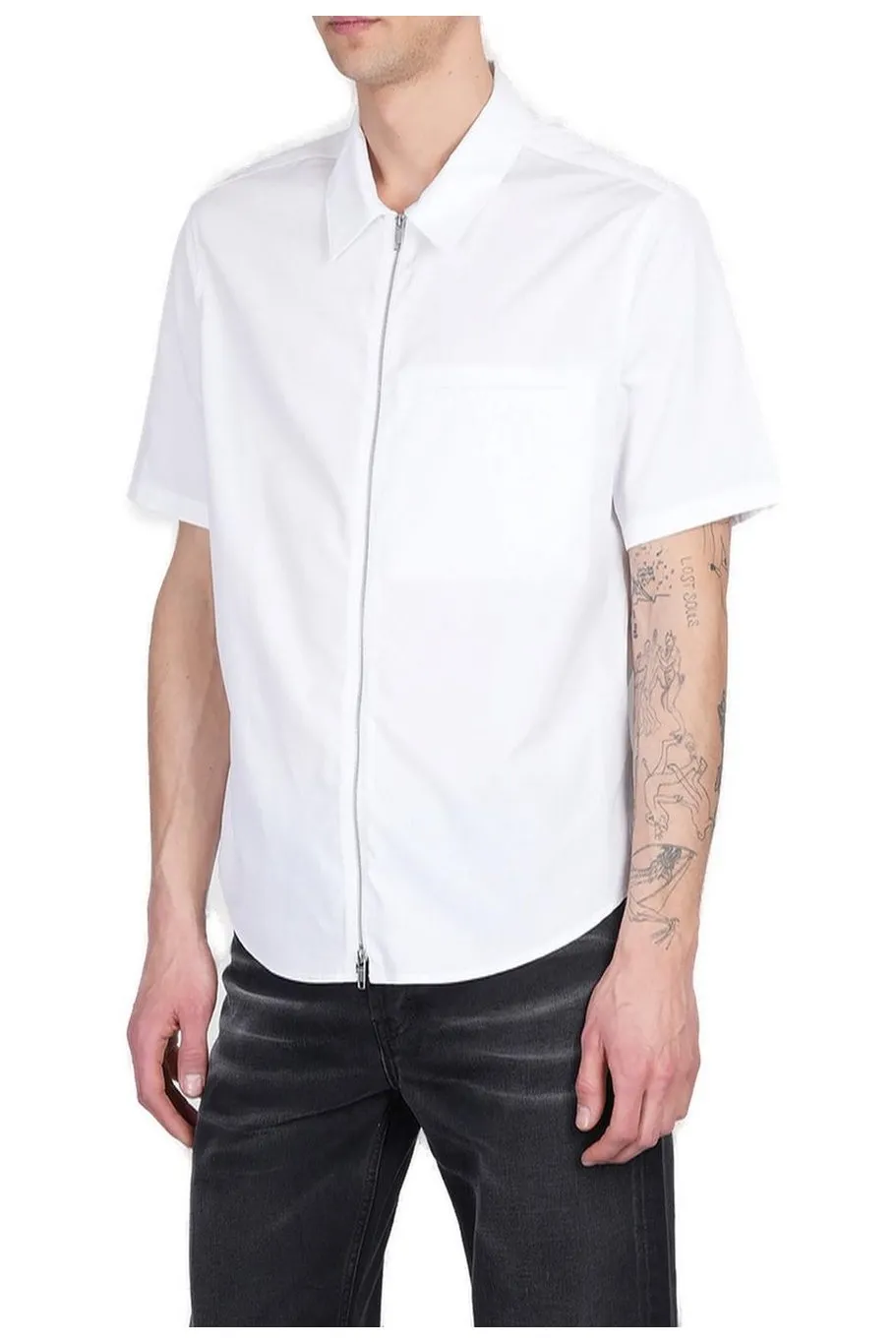 CourrÈGes Zipped Poplin Shirt