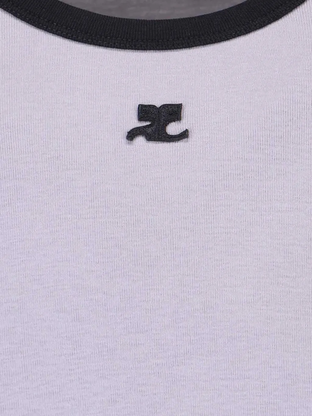 CourrÈGes Bumpy Contrast T-Shirt