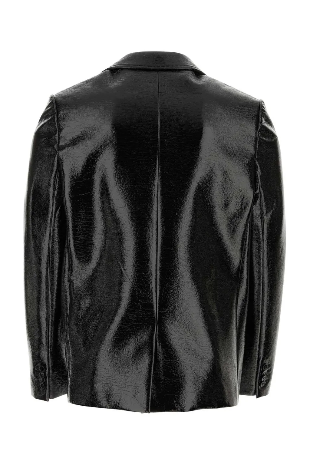 CourrÈGes Buttoned Leather Jacket
