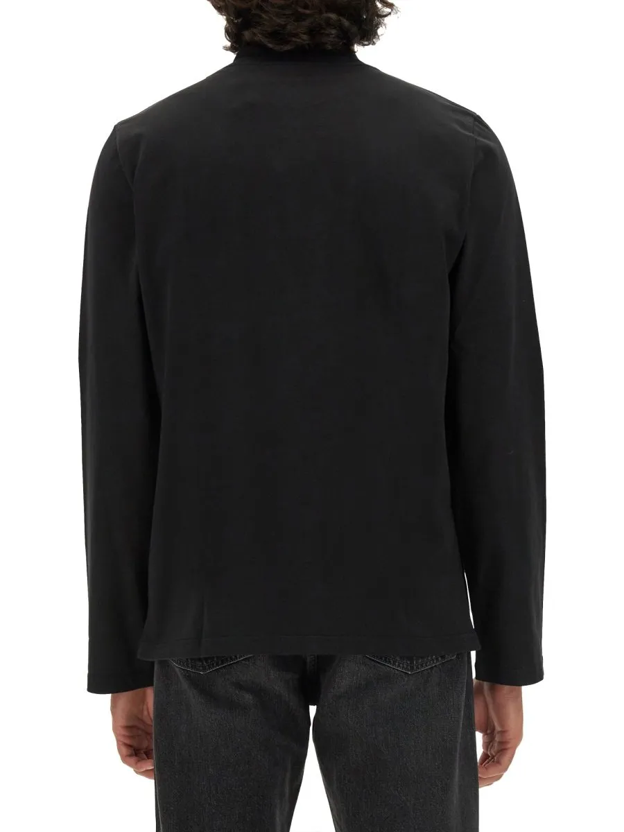 CourrÈGes Logo Embroidered Long-Sleeve T-Shirt