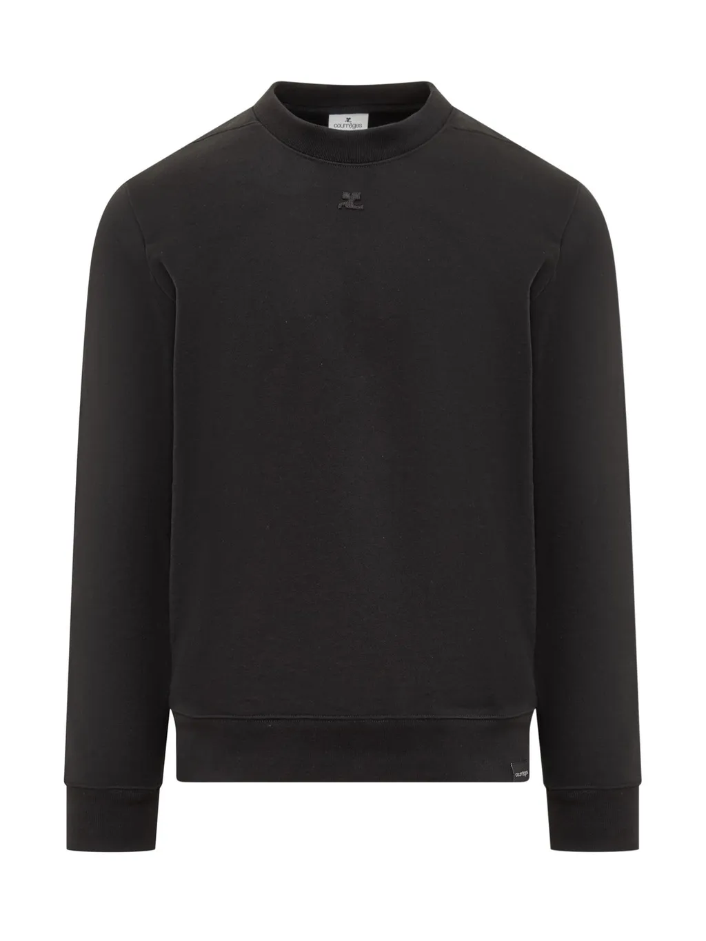 CourrÈGes Ac Logo Embroidered Crewneck Sweatshirt