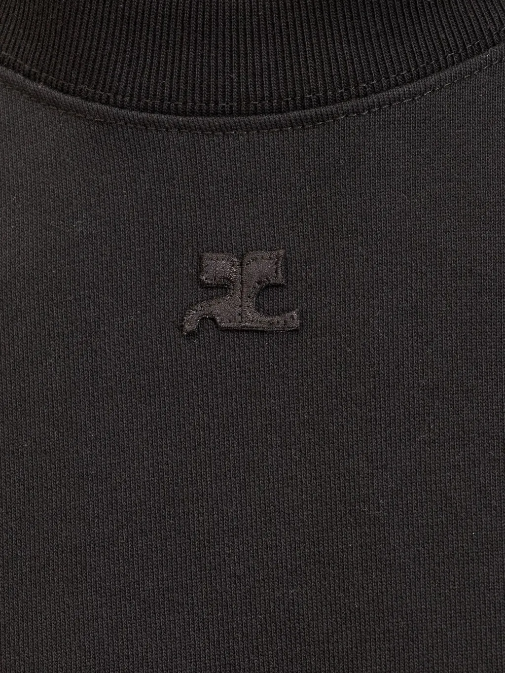 CourrÈGes Ac Logo Embroidered Crewneck Sweatshirt