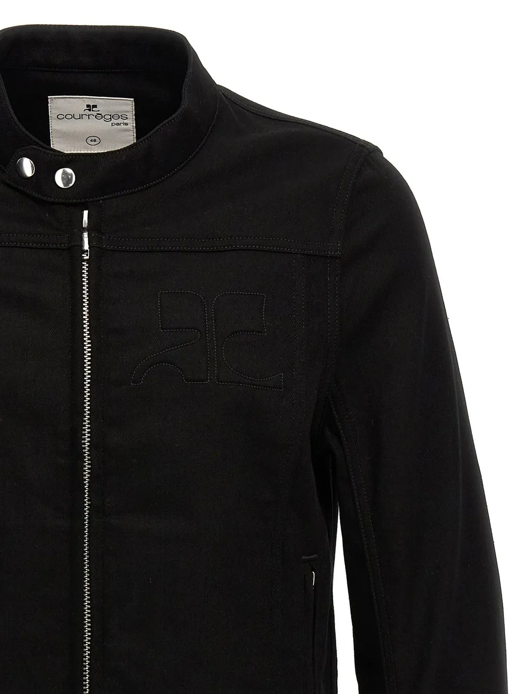 CourrÈGes Iconic Denim Biker Jacket