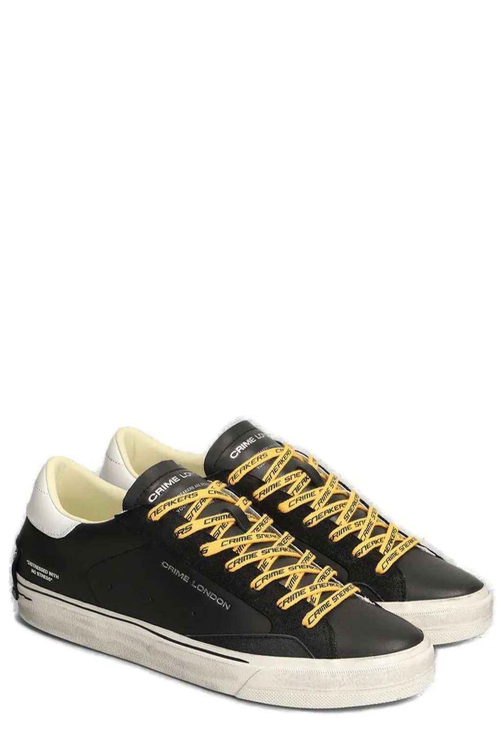 Crime London Distressed Slip-On Sneakers