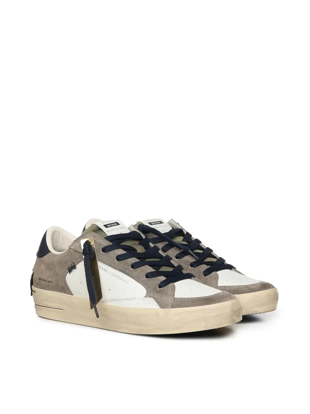 Crime London Distressed Low-Top Sneakers