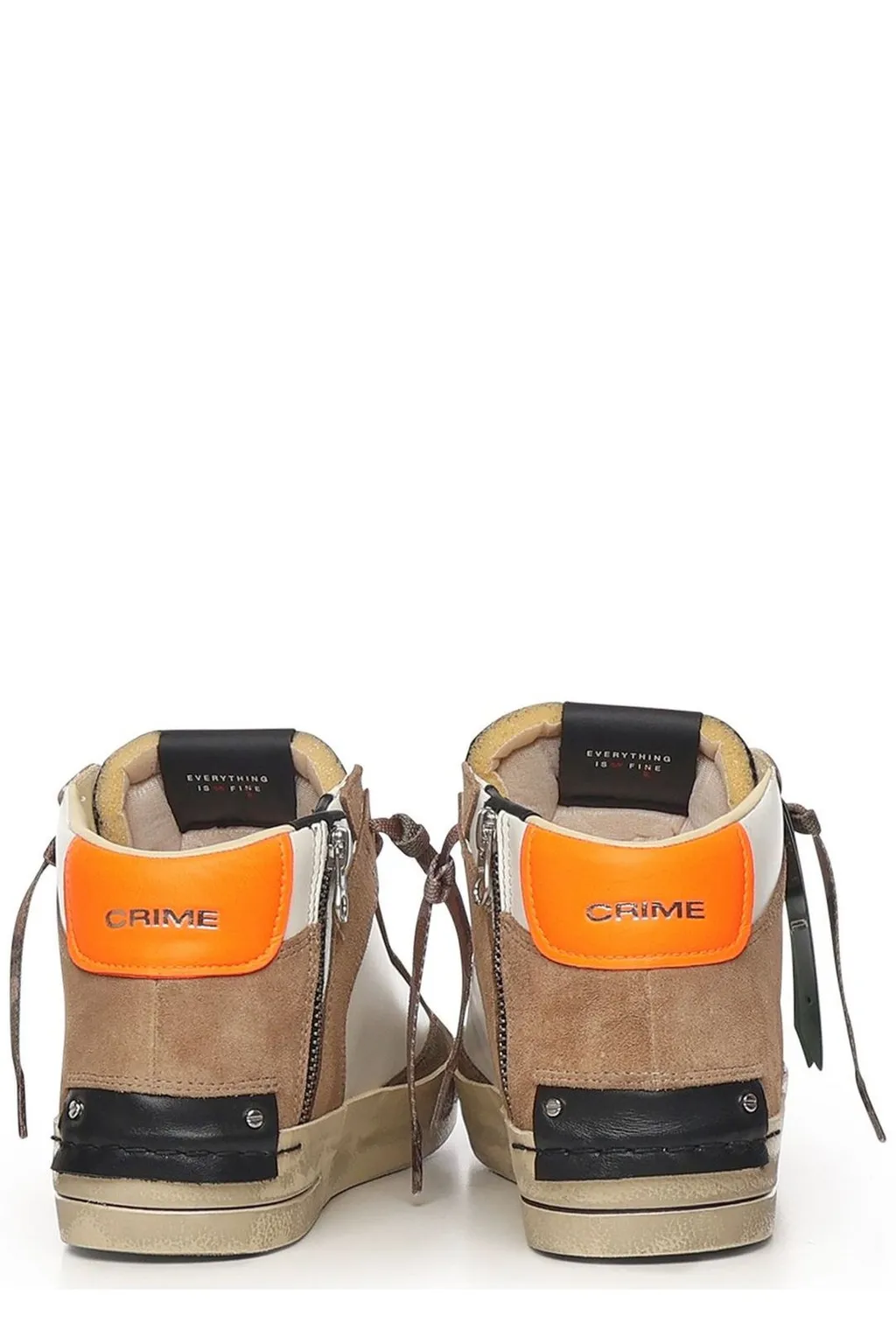 Crime London High-Top Zip Sneakers