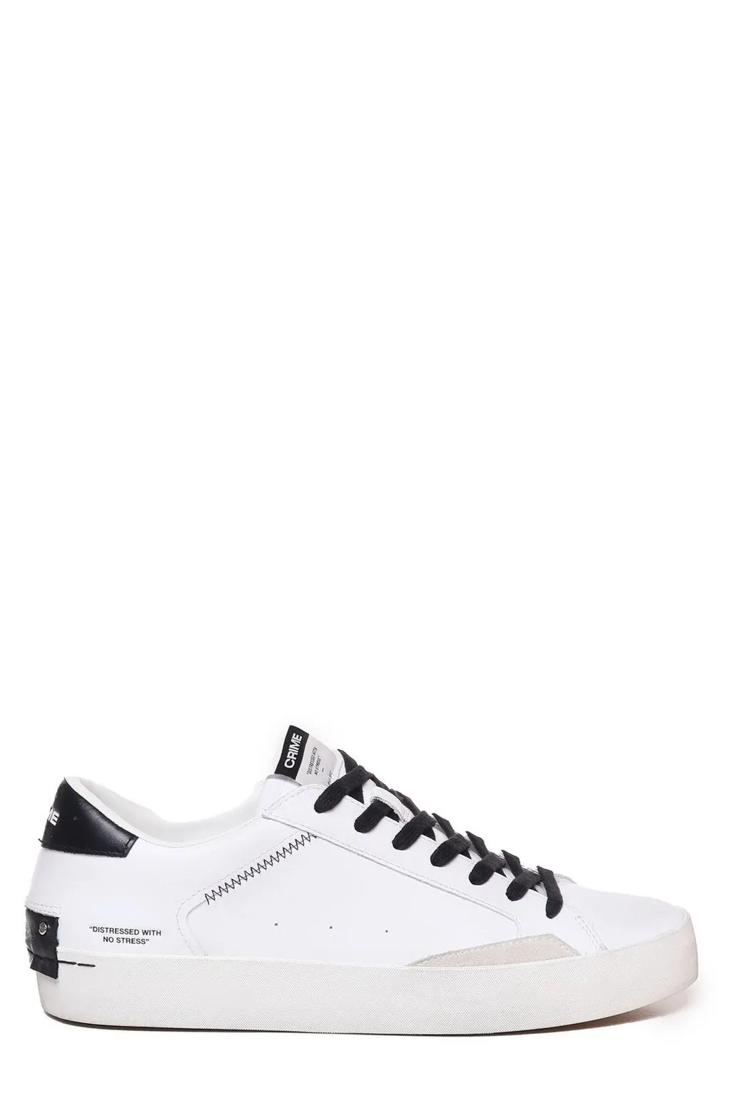 Crime London Distressed Lace-Up Sneakers