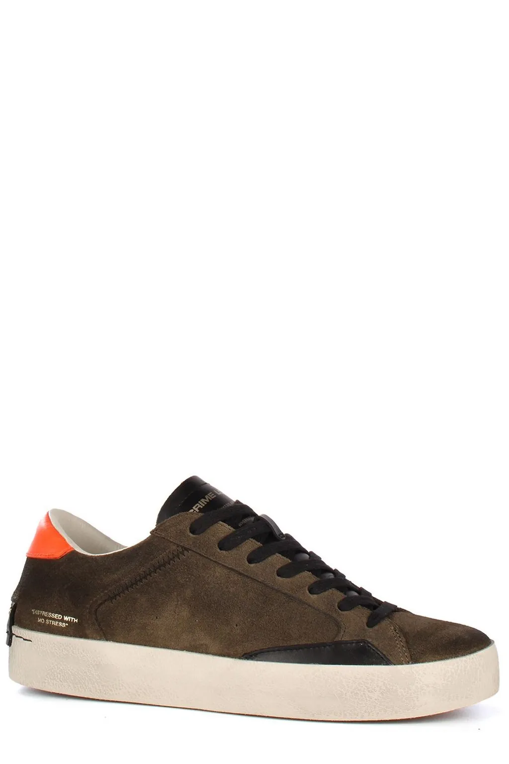 Crime London Distressed Lace-Up Sneakers