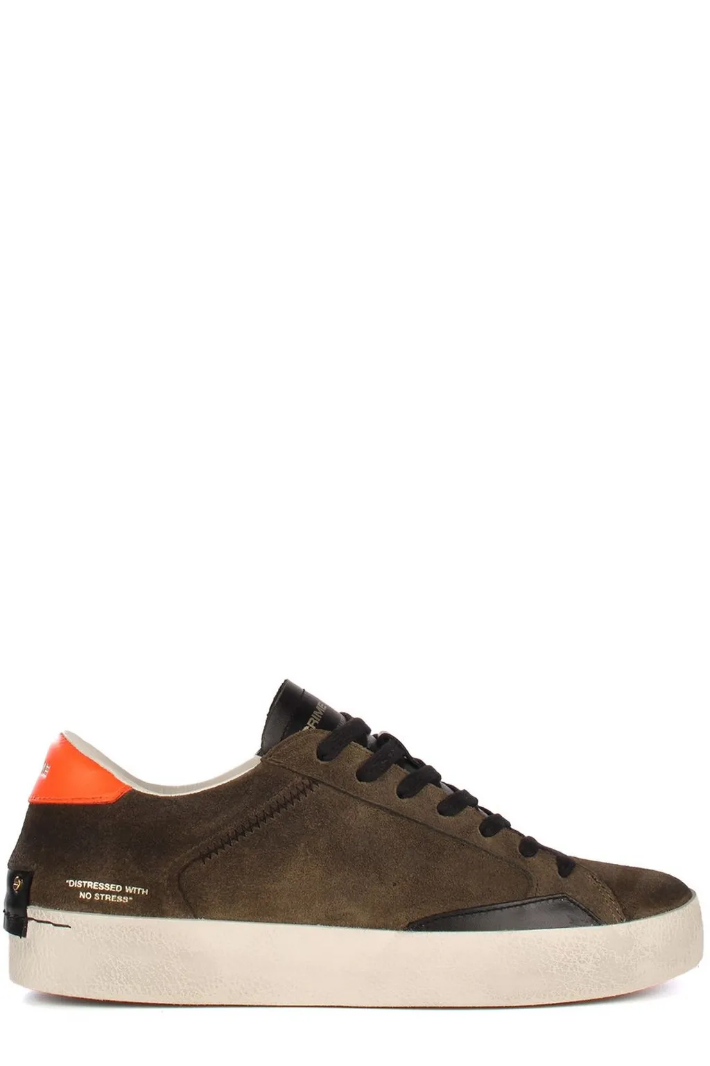 Crime London Distressed Lace-Up Sneakers