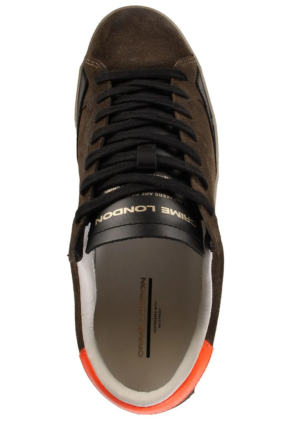 Crime London Distressed Lace-Up Sneakers