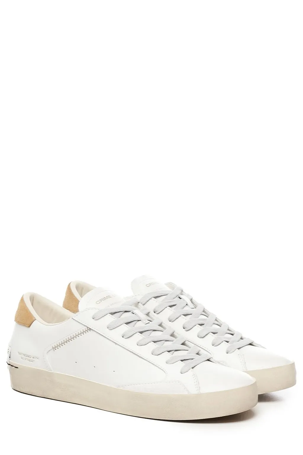 Crime London Distressed Lace-Up Sneakers