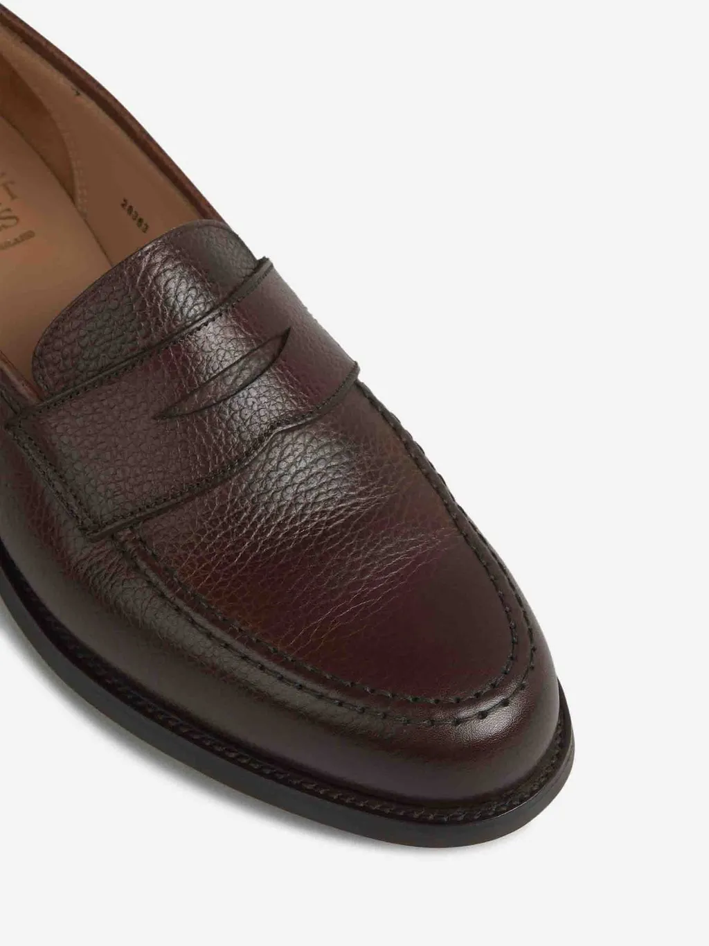 Crockett & Jones Bull Pebbled Leather Loafers