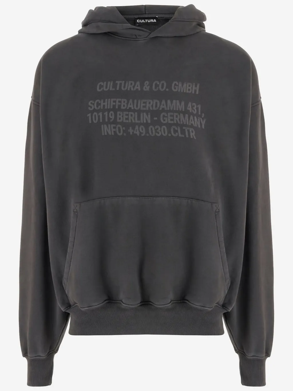 Cultura Logo Print Hooded Sweater