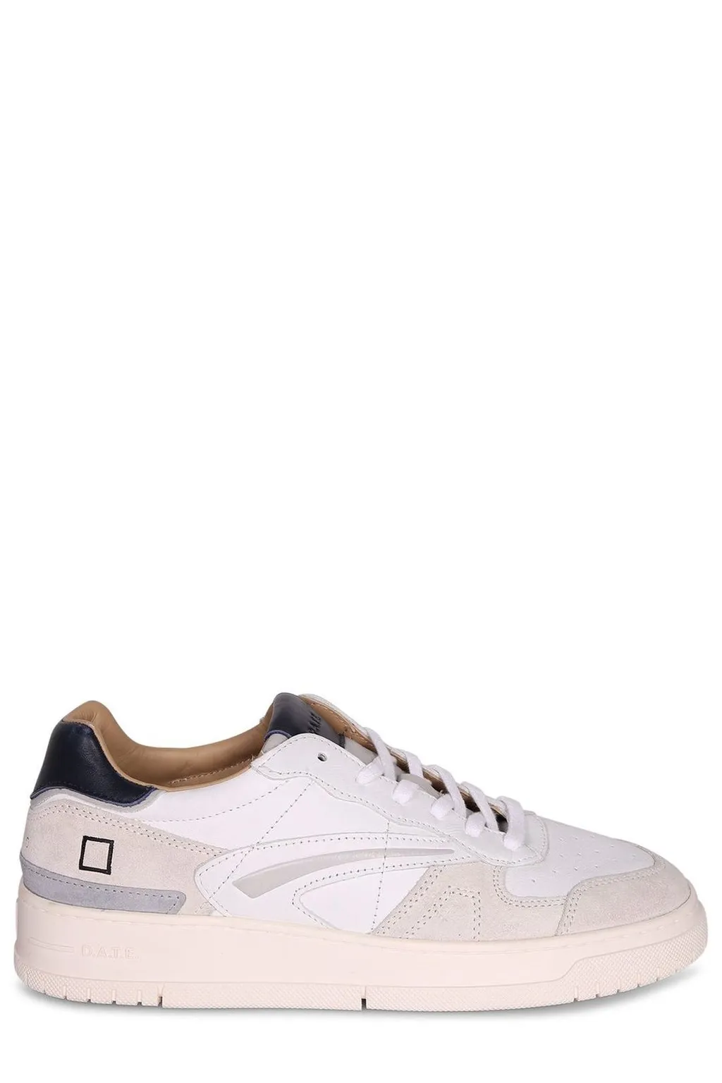 D.A.T.E. Suede-Trimmed Leather Sneakers