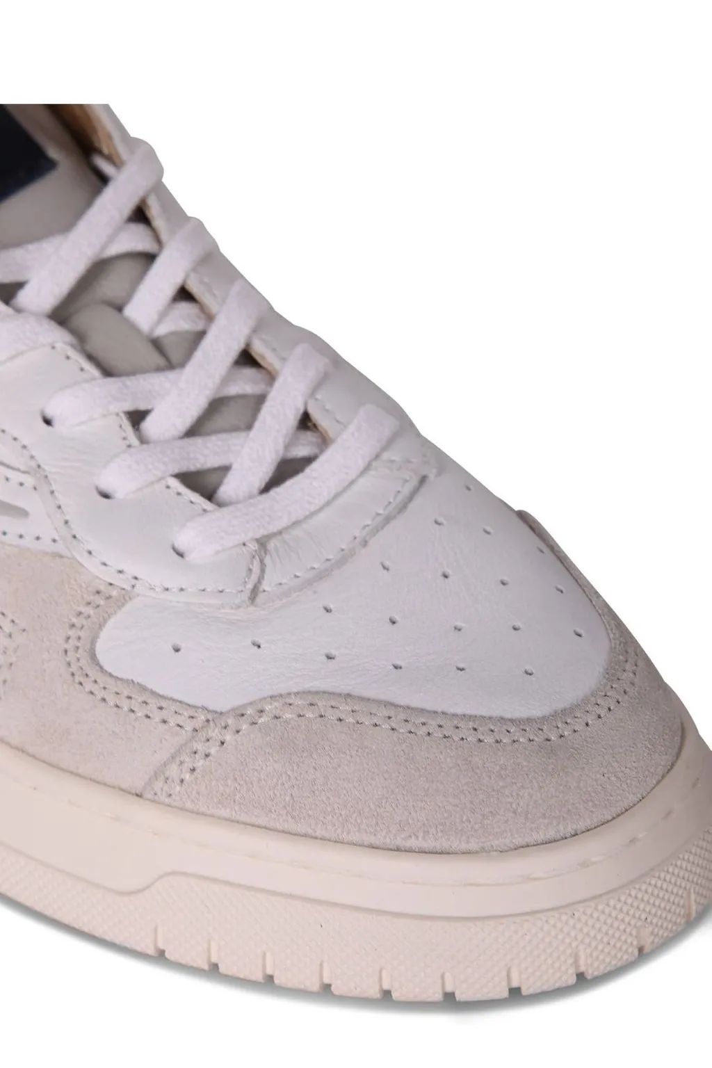 D.A.T.E. Suede-Trimmed Leather Sneakers