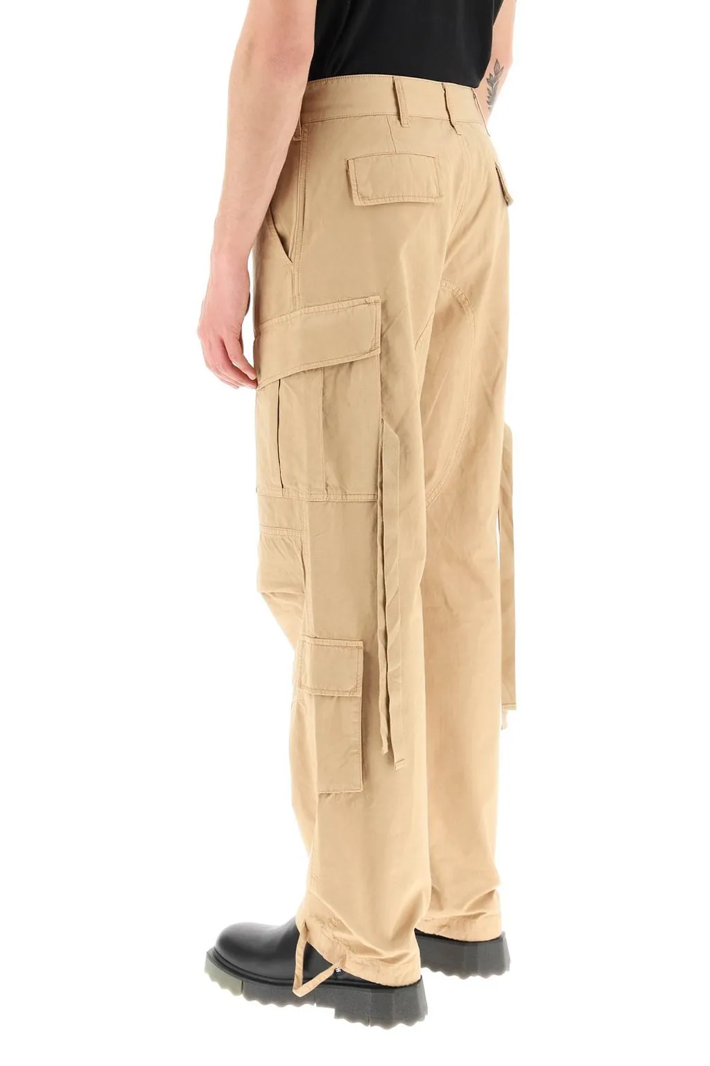 Darkpark Wide-Leg Drawstring Cargo Trousers