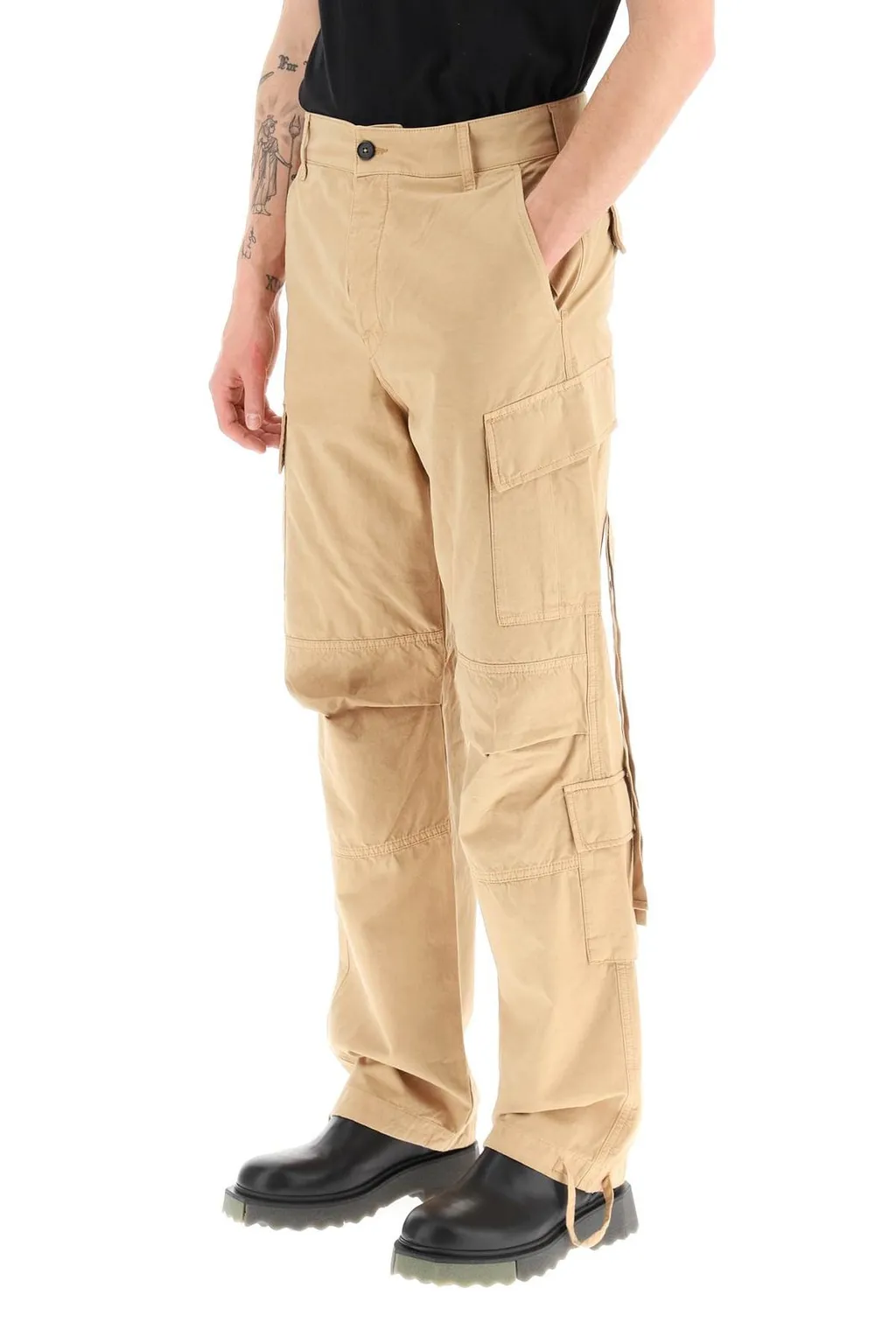 Darkpark Wide-Leg Drawstring Cargo Trousers