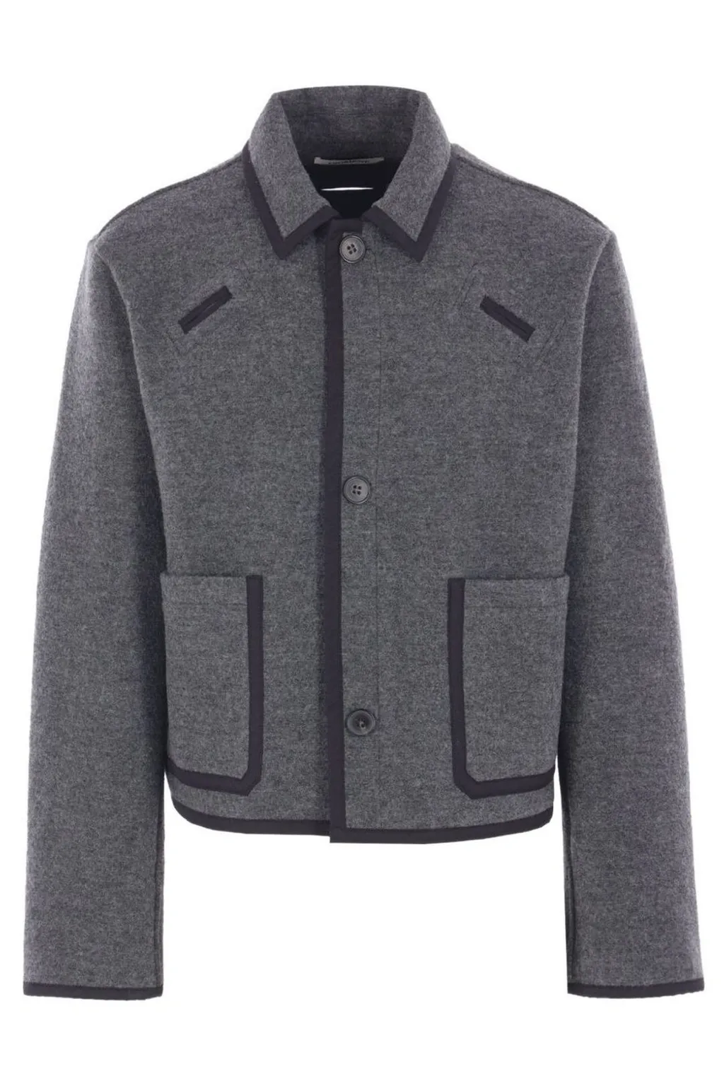 Diomene Contrast Piping Wool Jacket