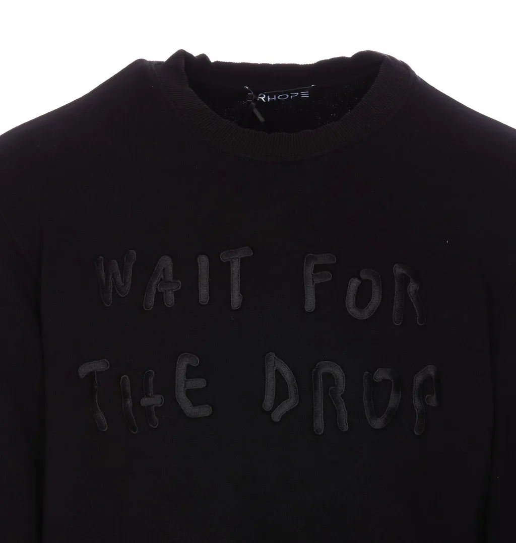 Drhope Slogan Embroidered Crewneck Sweatshirt