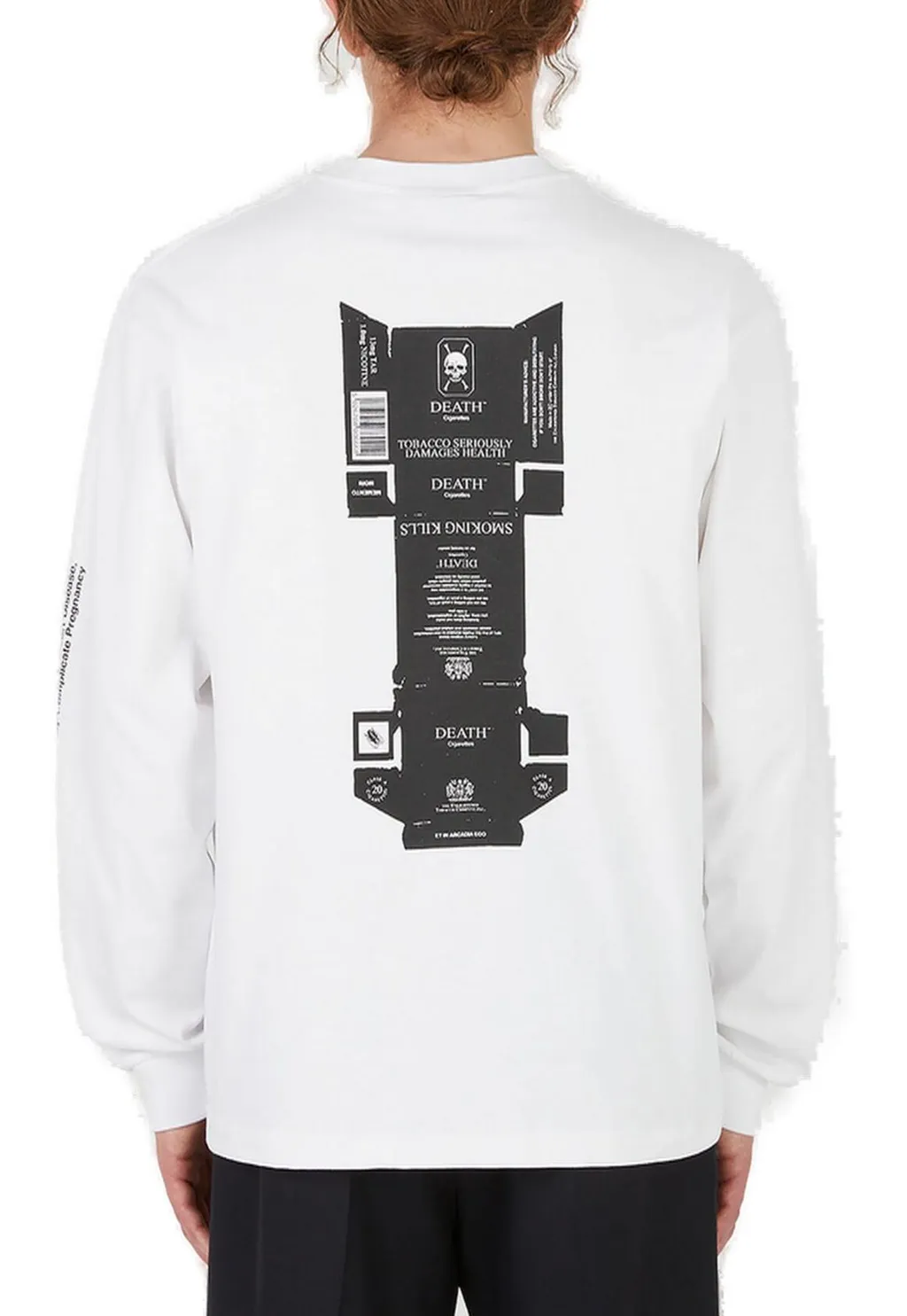 Death Cigarettes Graphic Printed Crewneck Sweatshirt