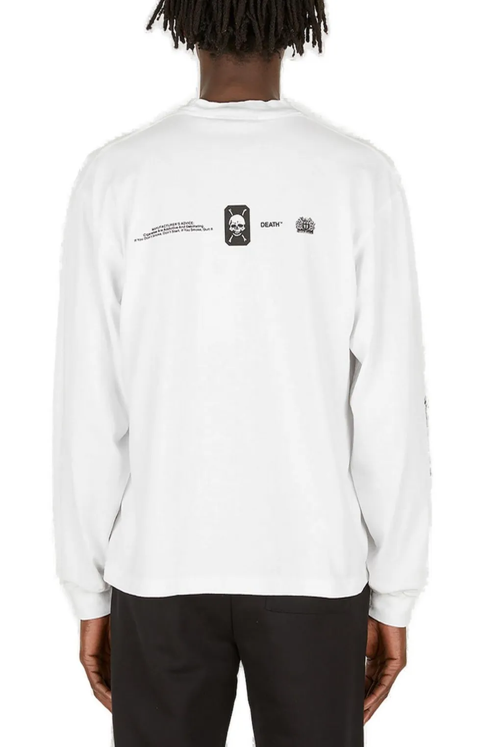 Death Cigarettes Life Printed Long Sleeved T-Shirt