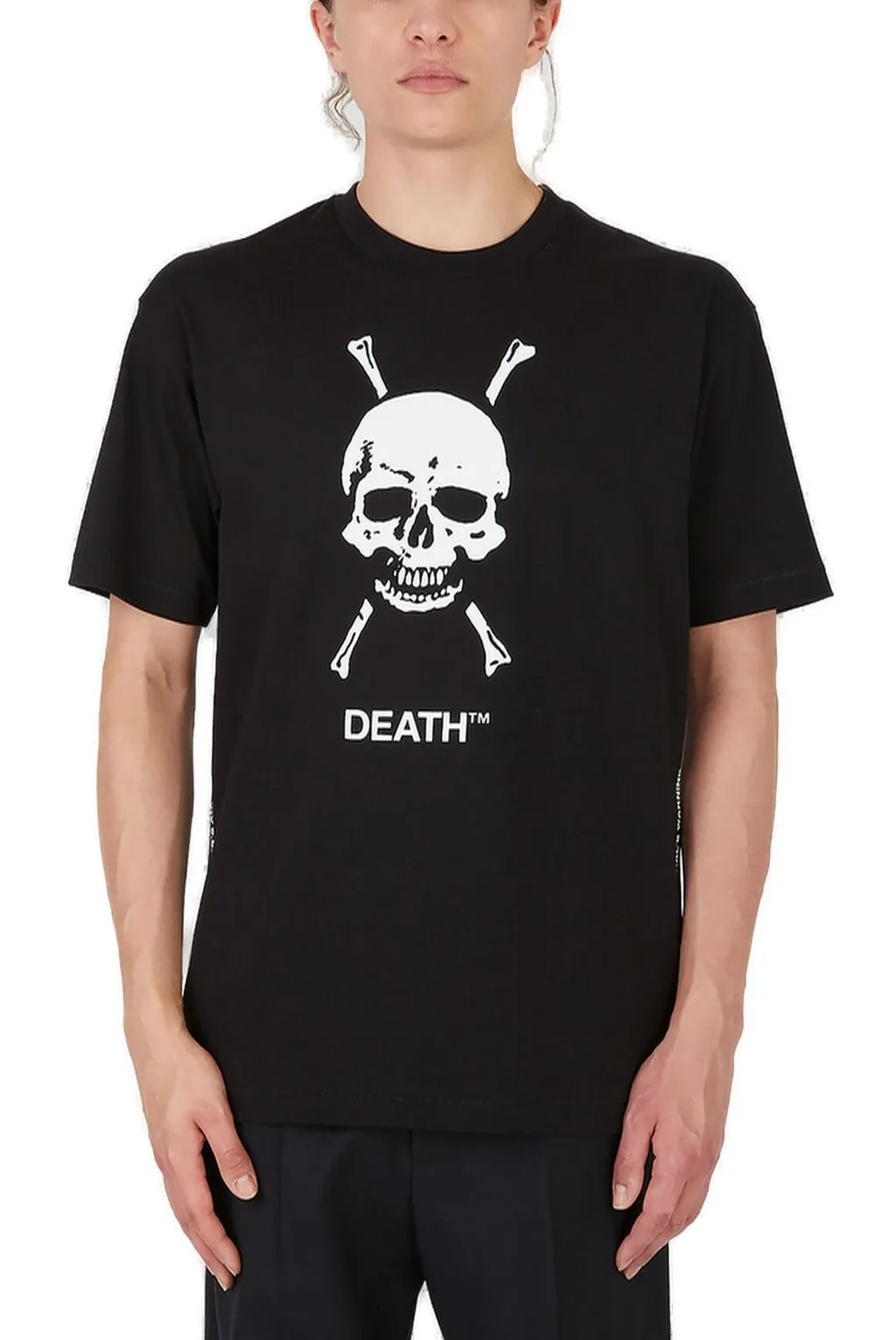 Death Cigarettes Logo Printed Crewneck T-Shirt