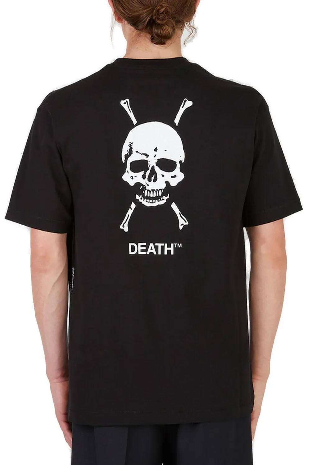 Death Cigarettes Logo Printed Crewneck T-Shirt
