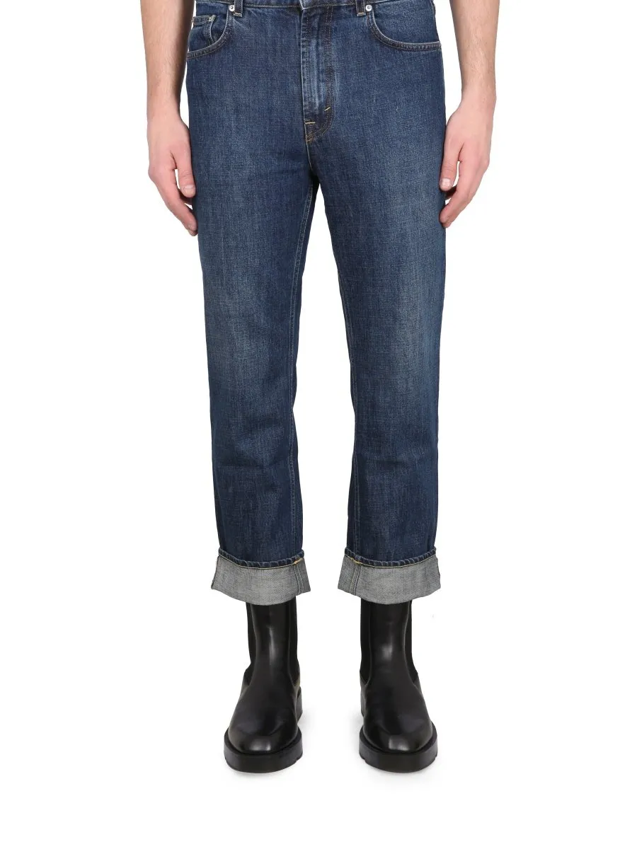 Department 5 Turn-Up Appliqué Logo Jeans