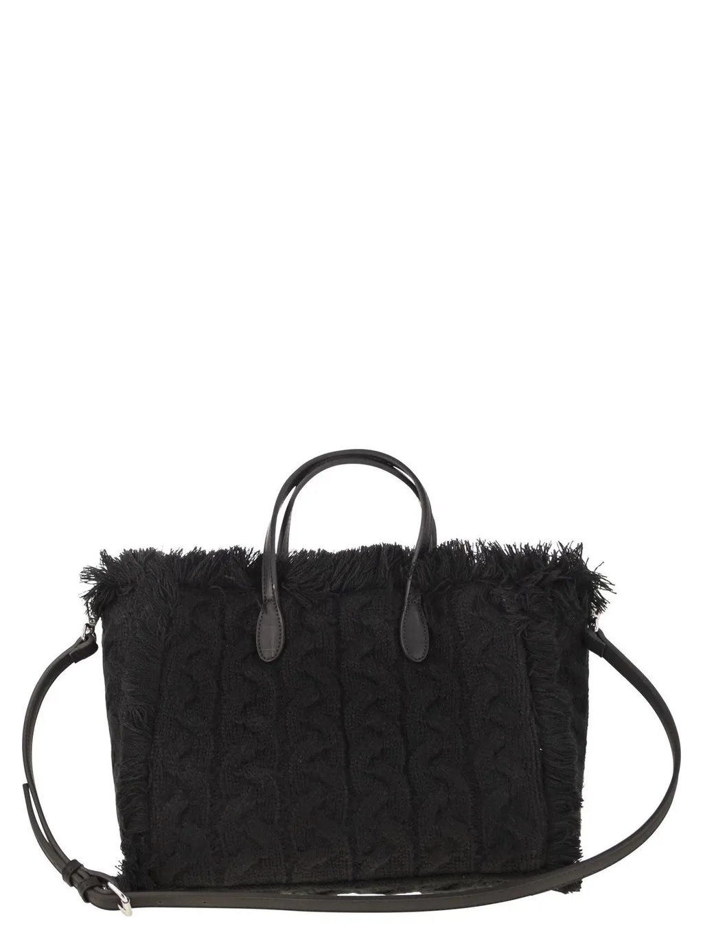 Mc2 Saint Barth Colette Embellished Fringed Braided Tote Bag