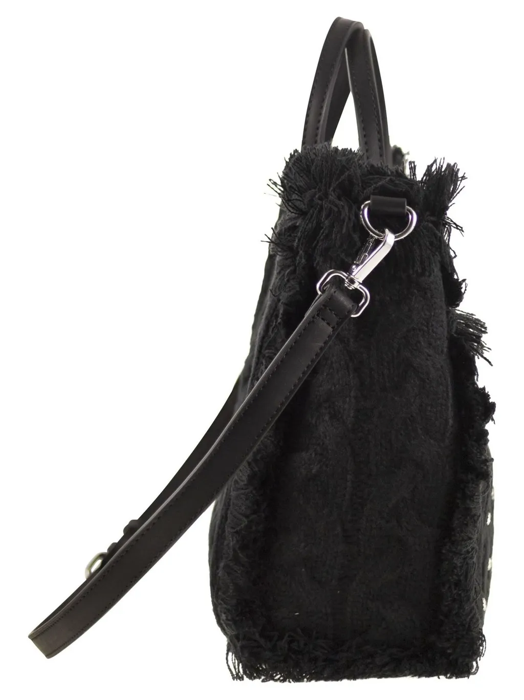 Mc2 Saint Barth Colette Embellished Fringed Braided Tote Bag