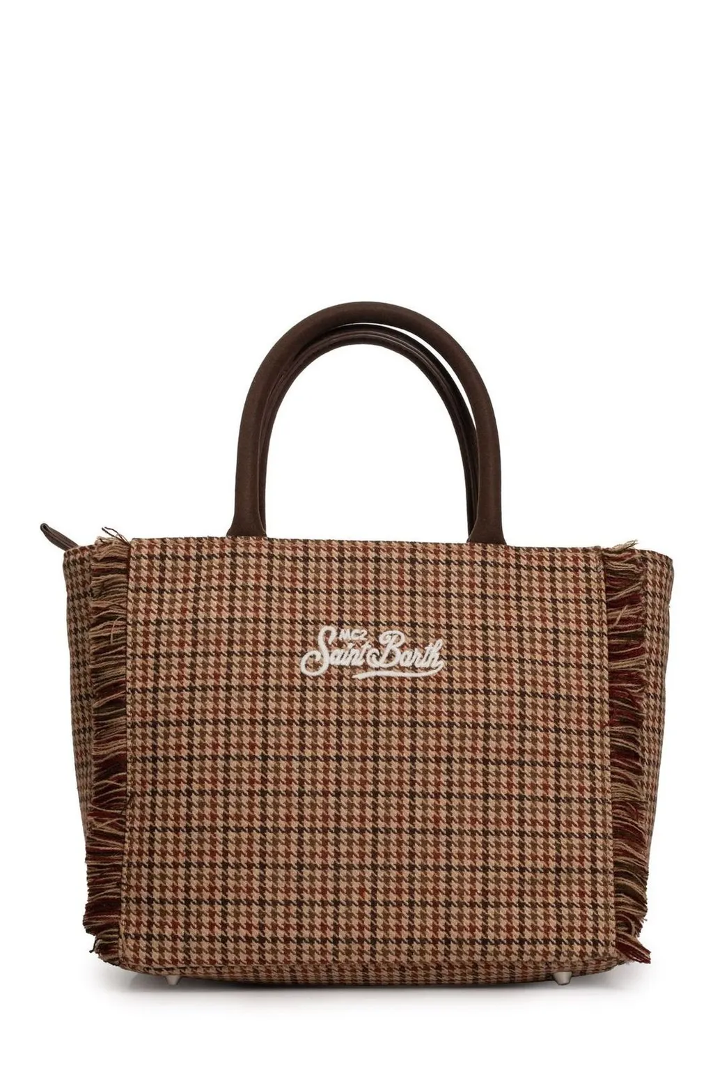 Mc2 Saint Barth Logo Embroidered Fringed Tote Bag