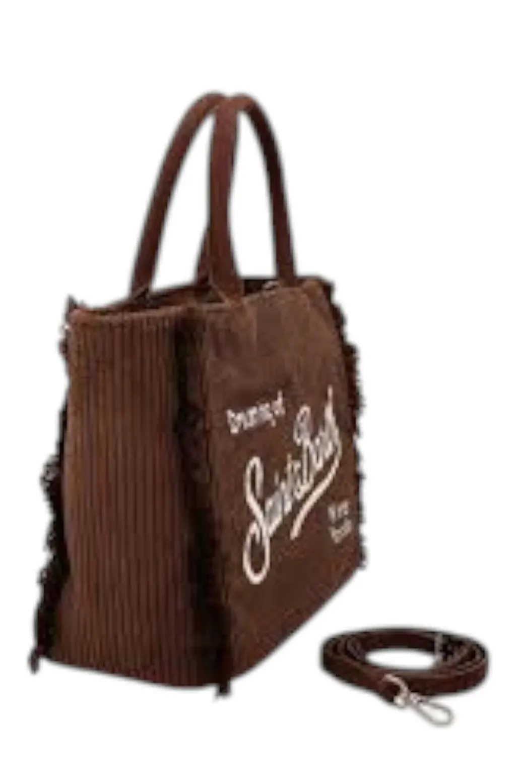 Mc2 Saint Barth Corduroy Fringed Tote Bag