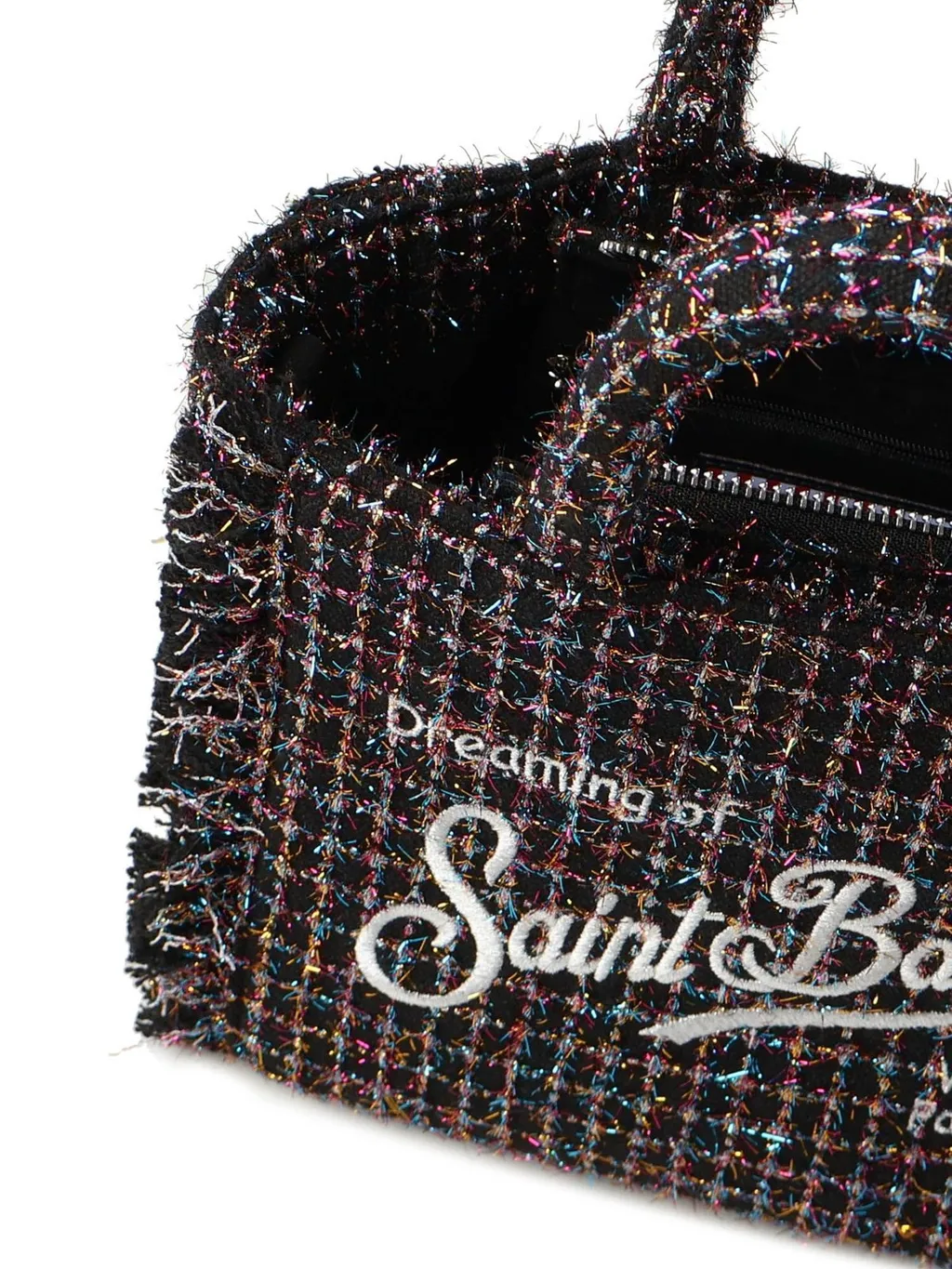 Mc2 Saint Barth Fringed Checked Tote Bag