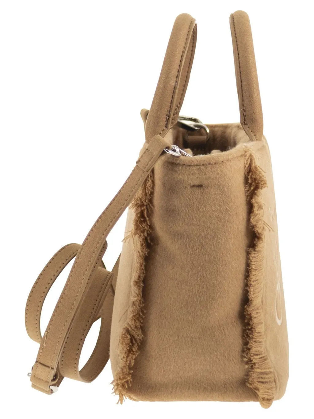 Mc2 Saint Barth Logo Embroidered Fringed Tote Bag