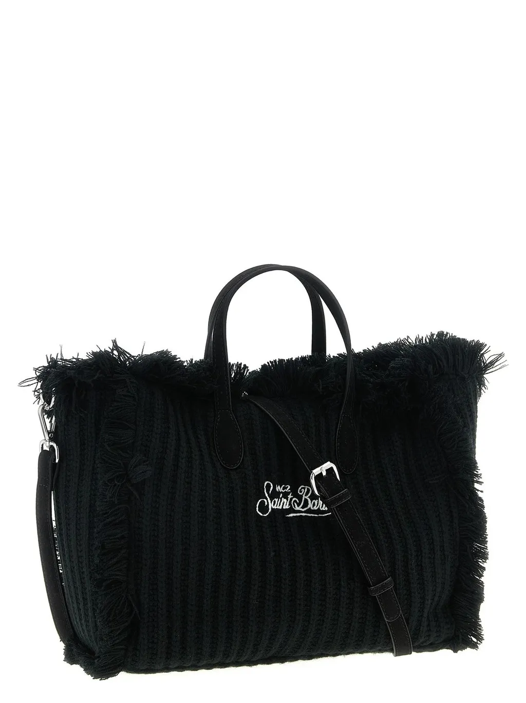 Mc2 Saint Barth Colette Fringed Knitted Handbag