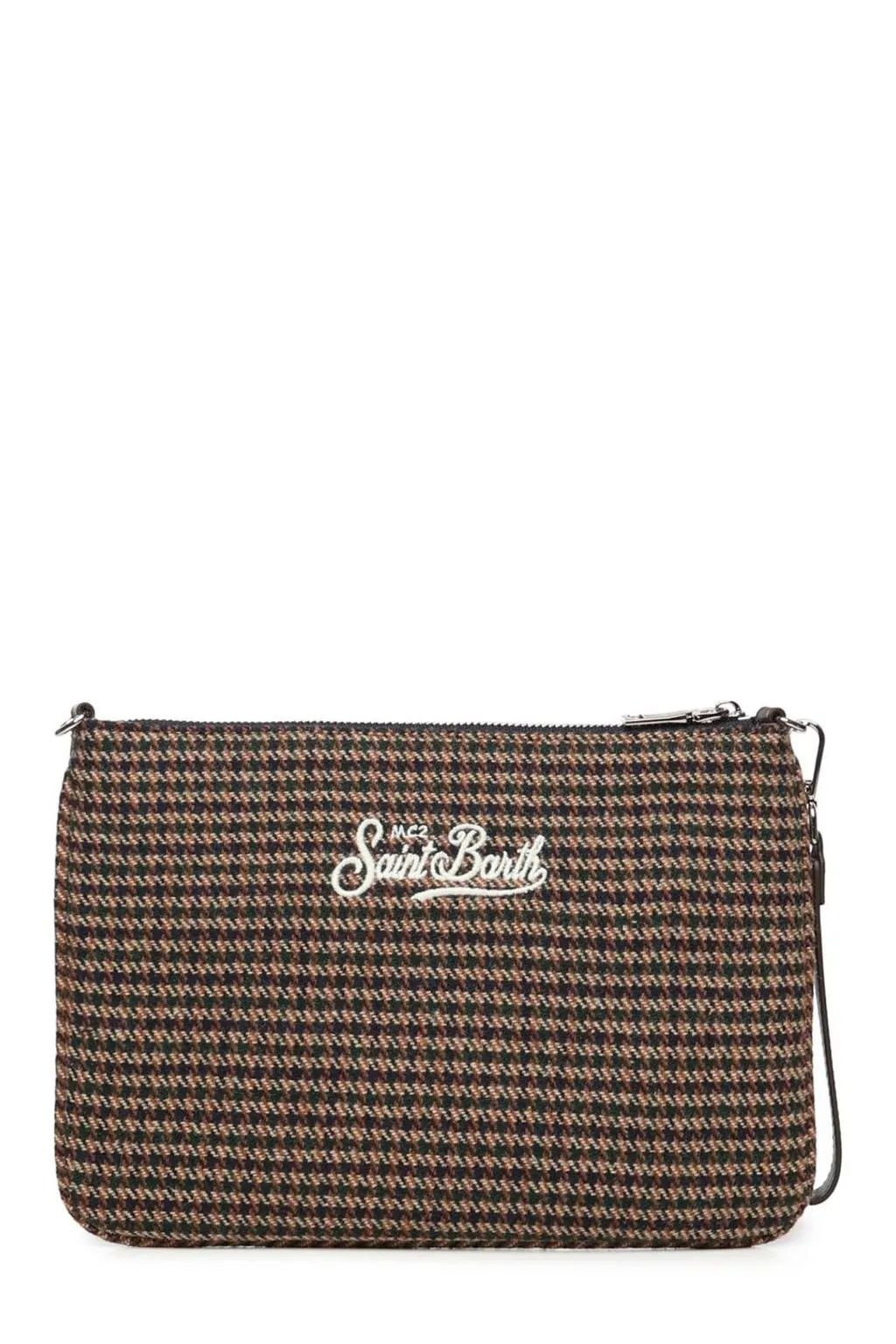Mc2 Saint Barth Parisian Houndstooth Zipped Clutch Bag
