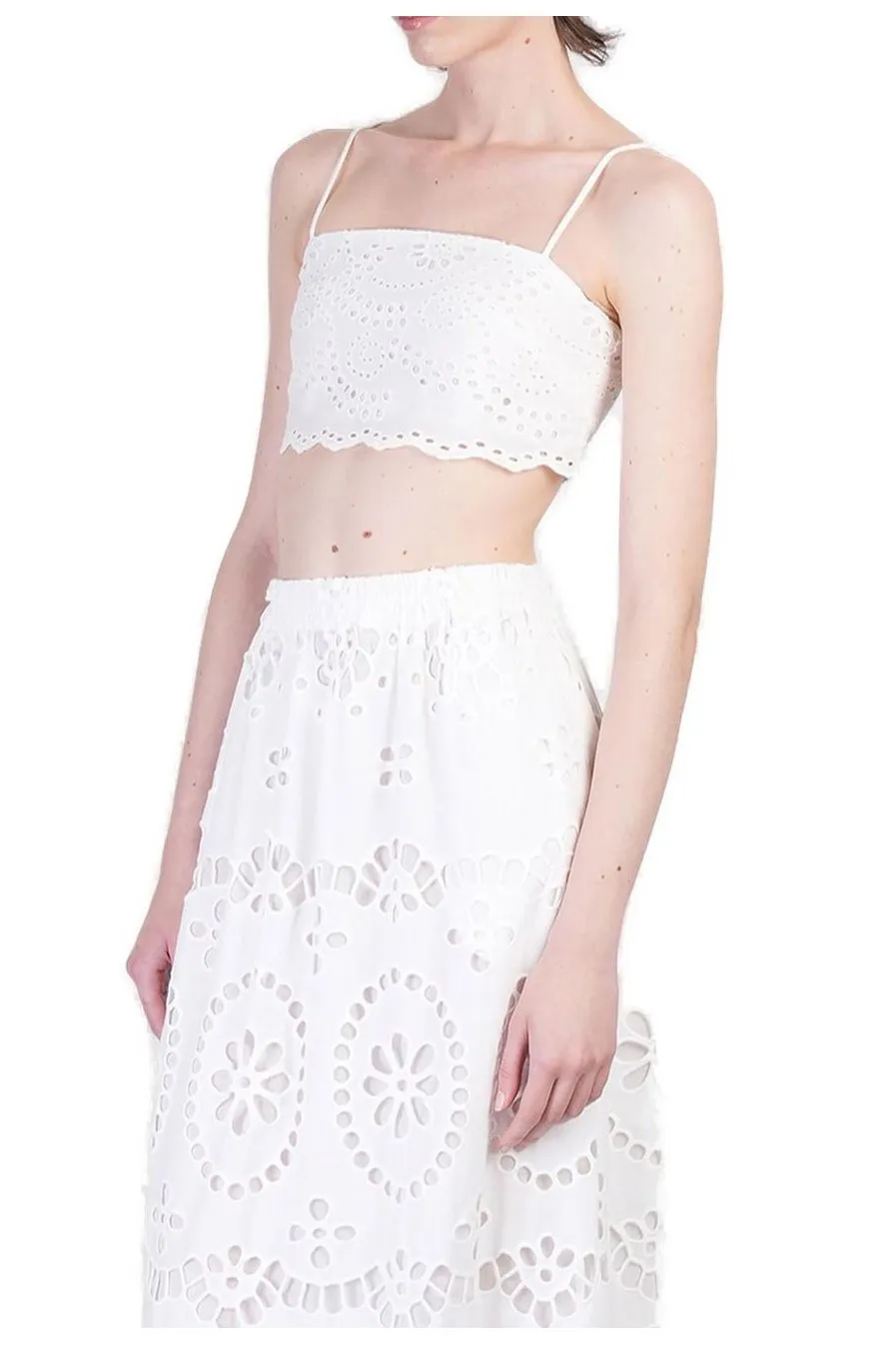 Mc2 Saint Barth Florida Sangallo Lace Top