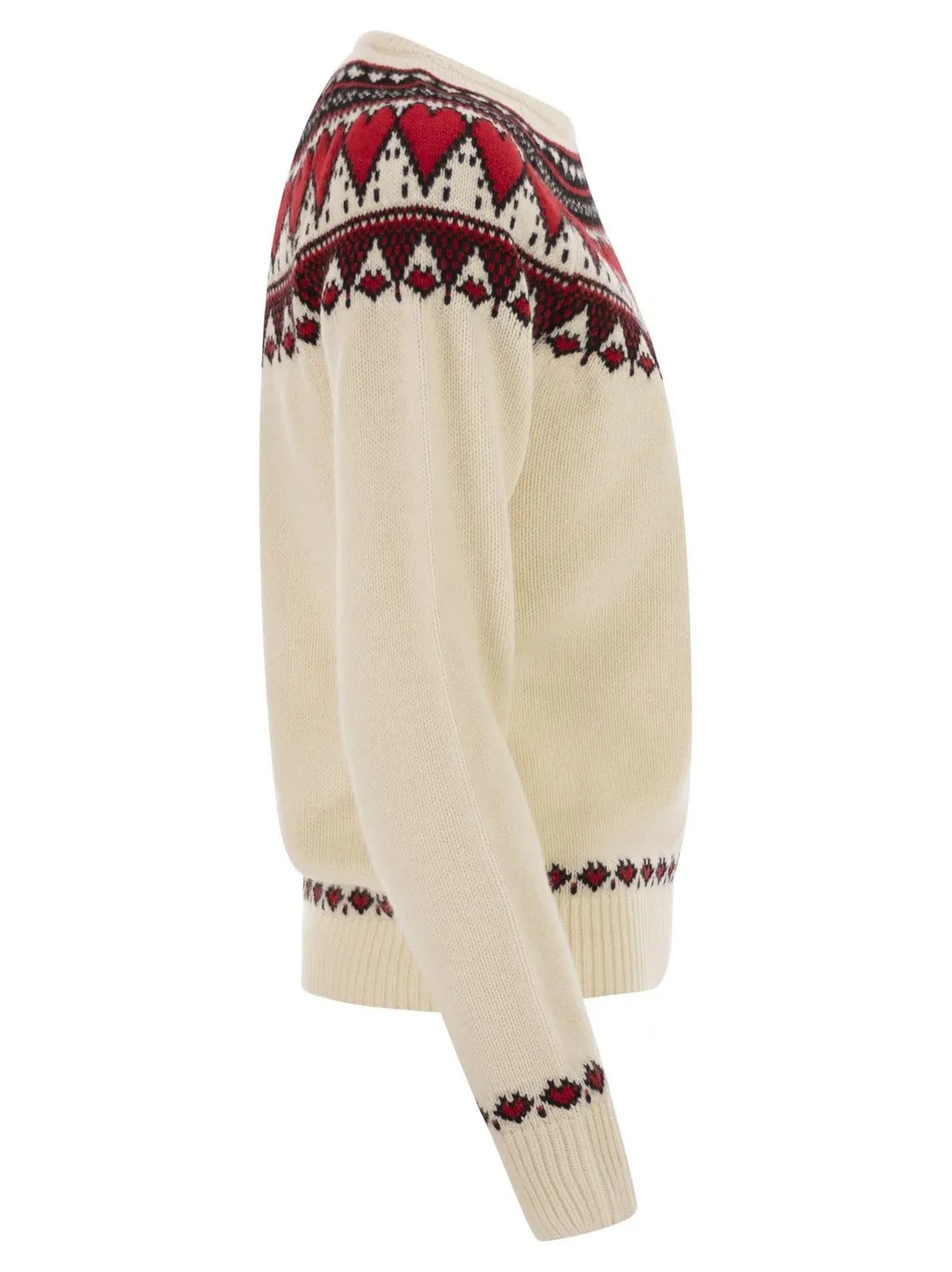 Mc2 Saint Barth Fair Isle Heart Print Crewneck Jumper