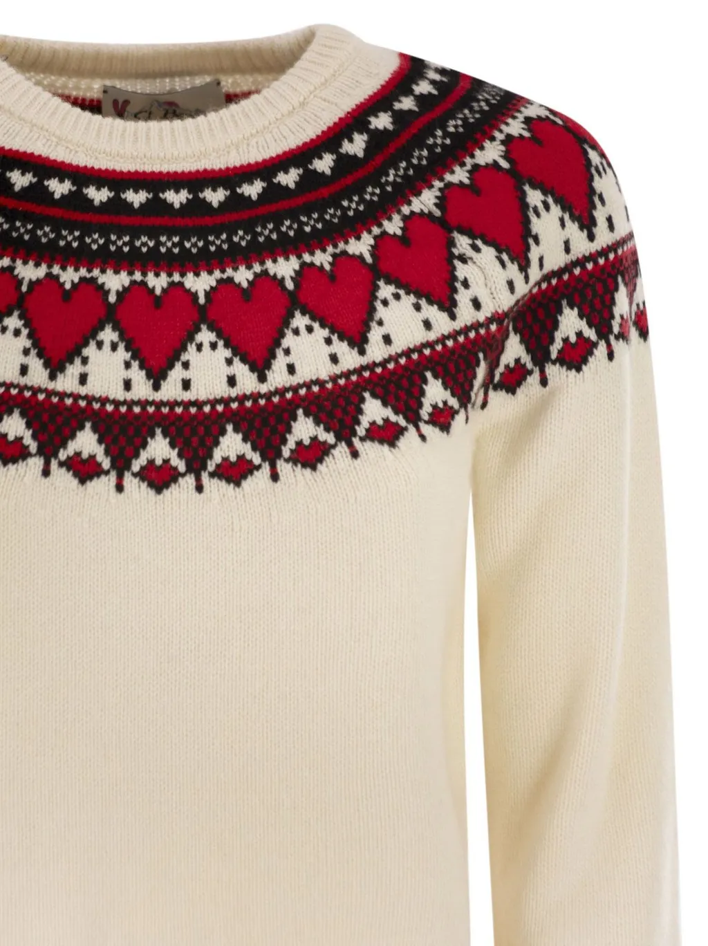 Mc2 Saint Barth Fair Isle Heart Print Crewneck Jumper