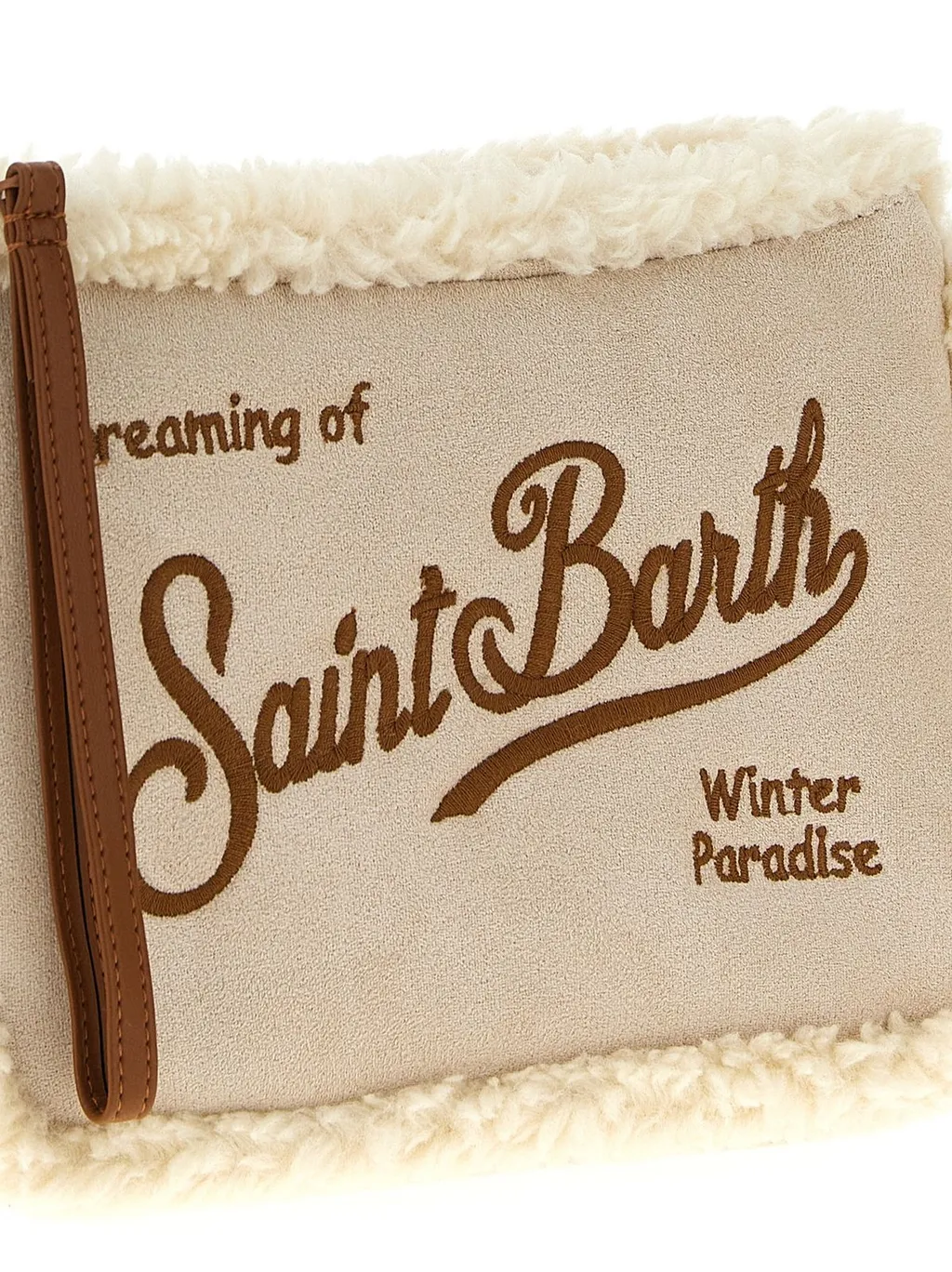 Mc2 Saint Barth Aline Shearling Clutch Bag