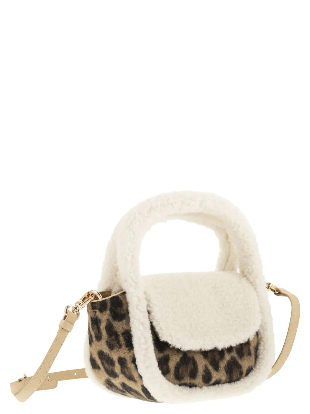 Mc2 Saint Barth Gilda Mini Shearling Tote Bag