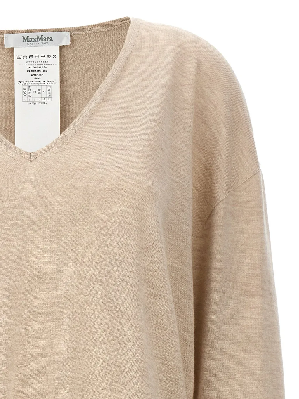 Max Mara V-Neck Long-Sleeved Jumper