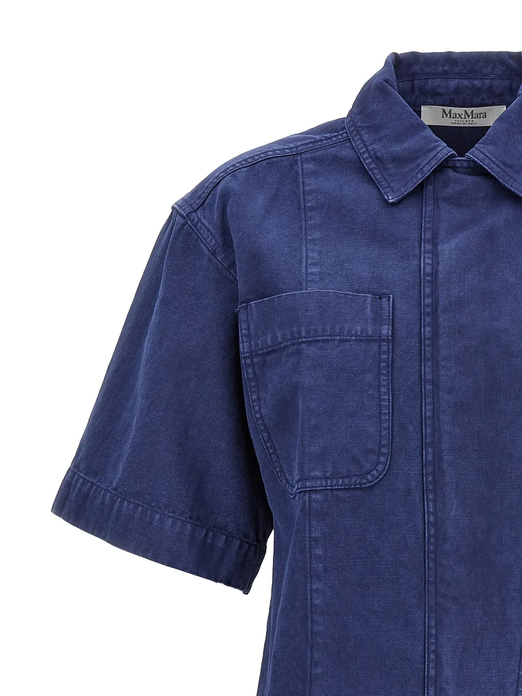 Max Mara Collared Short-Sleeve Shirt