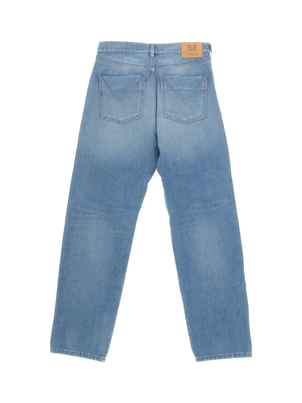 Max Mara Logo Patch Straight Leg Jeans