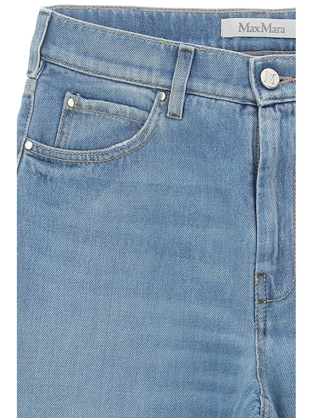 Max Mara Logo Patch Straight Leg Jeans