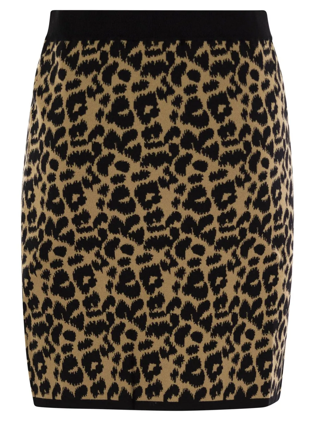 Max Mara Leopard Printed Knitted Skirt