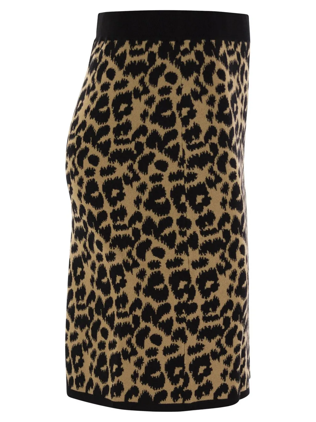 Max Mara Leopard Printed Knitted Skirt